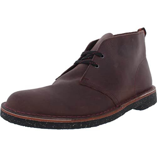 Clarks Bushacre Leather Boot in Burgundy