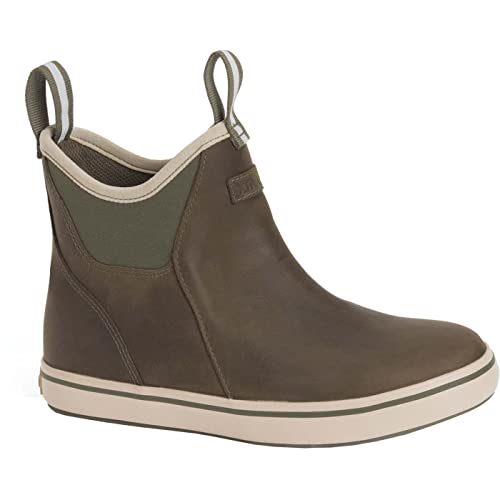 Xtratuf Women's 6" Leather Ankle Deck Boot in Olive