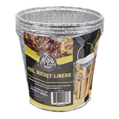Pit Boss Foil Liners, Silver, 6.3 inches – 6 Pack
