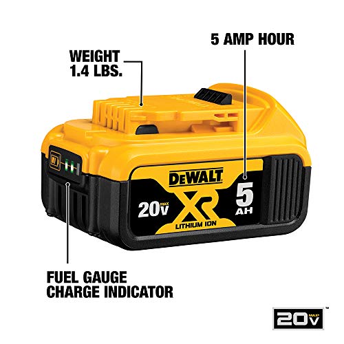 DEWALT 20V Max XR 20V Battery 5.0-Ah, 2-Pack