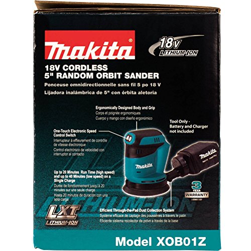 Makita XOB01Z 18V LXT® Lithium-Ion Cordless 5" Random Orbit Sander