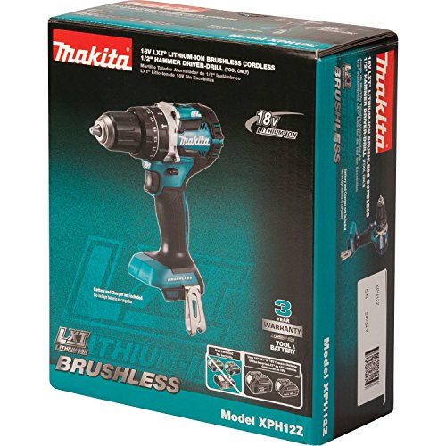 Makita XPH12Z 18V LXT Lithium-Ion Brushless Cordless 1/2" Hammer Driver-Drill