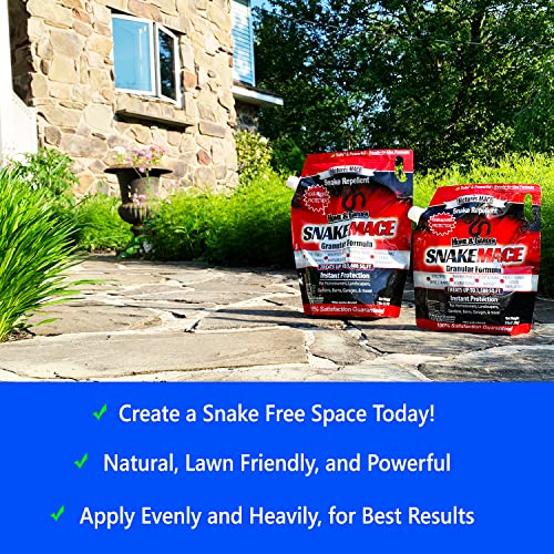 Nature's MACE Snake Repellent 3LB Granular/Covers 1,500 Sq. Ft. / Keep Snakes Out of Your Garden, Yard, Home, attic and More/Snake Repellent/Safe to use Around Home, Children, & Plants